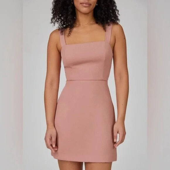 Artizia Wilfred Aperature Tie-Back Dress Burgundy Red Brown Size 0 - Picture 2 of 7